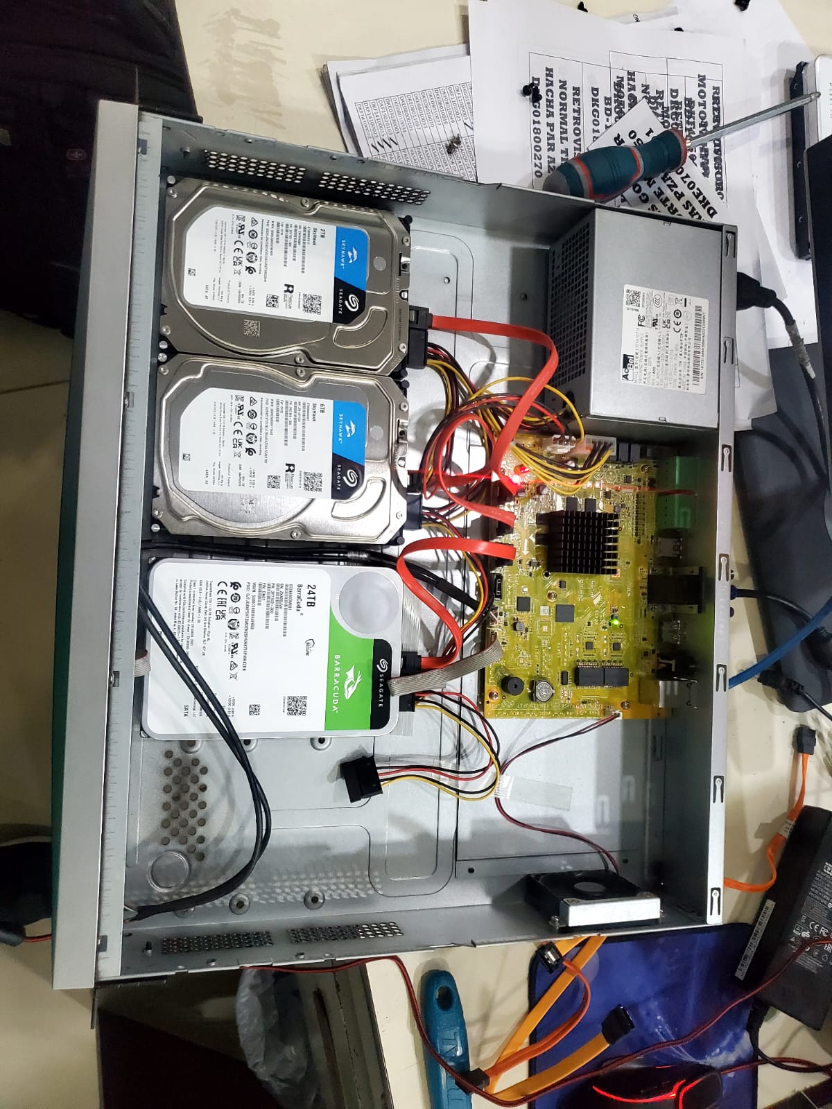 Aumento NVR 24TB